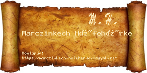 Marczinkech Hófehérke névjegykártya